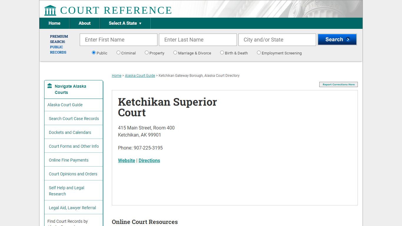 Ketchikan Superior Court - Courtreference.com