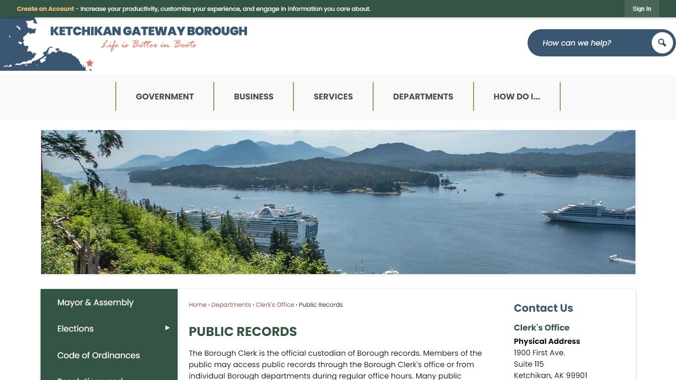 Public Records | Ketchikan Gateway Borough, AK - Official Website